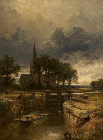 Stratford-on-Avon Kirche und Schleuse von Benjamin Williams Leader
