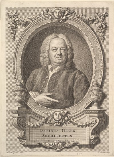 Jacobus Gibbs, Architekt, 1747 von Bernard Baron