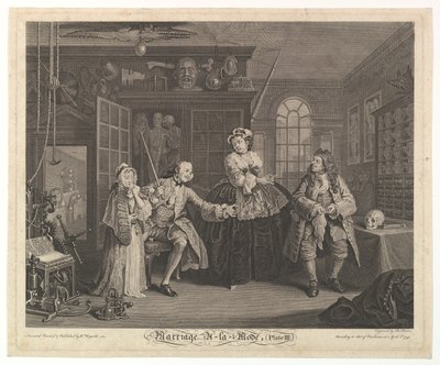 Marriage A-la-Mode, Platte III, April 1745 von Bernard Baron