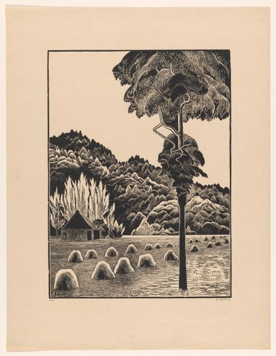 Dünenlandschaft mit Heuhaufen von Bernard Essers (signed by artist)