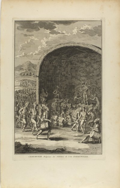 Religiöse Zeremonie der Bewohner der spanischen Insel von Bernard Picart