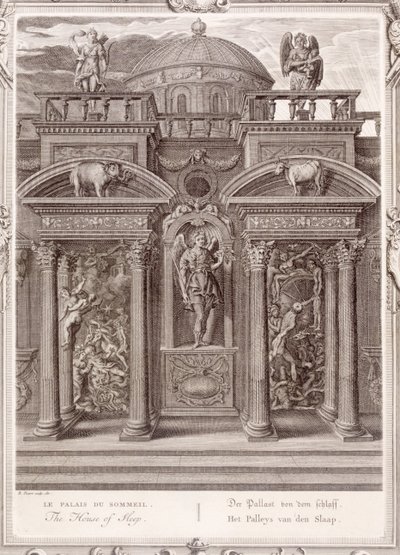 Das Haus des Schlafes, 1731 von Bernard Picart