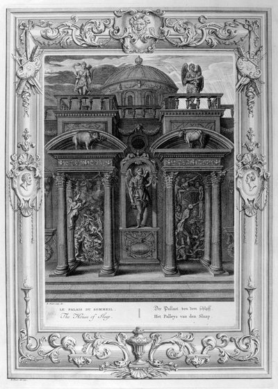Das Haus des Schlafes, 1733 von Bernard Picart