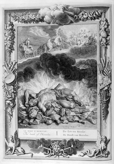Der Tod des Herkules, 1733 von Bernard Picart