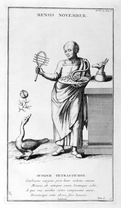 Eine Darstellung des Novembers, 1757 von Bernard de Montfaucon