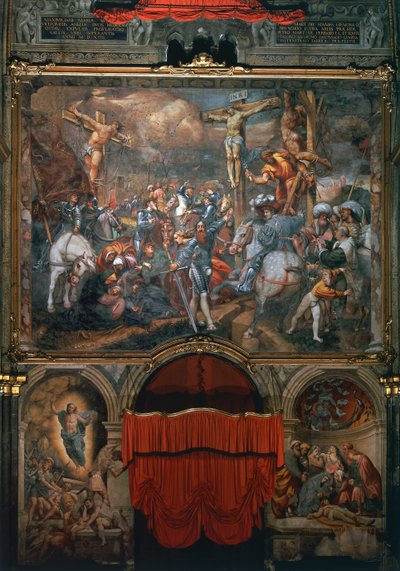 Kreuzigung und Abnahme vom Kreuz von Bernardino Gatti