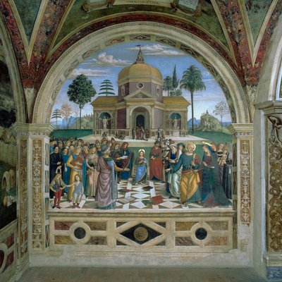 Diskussion im Tempel von Bernardino di Betto Pinturicchio