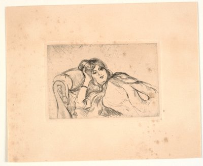 Frau liegend auf einem Sofa (Jeanne-Marie) von Berthe Morisot