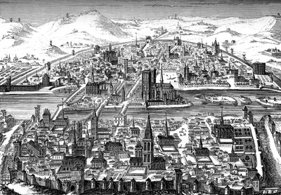 Paris, Frankreich, 1607 von Bisson and Cottard