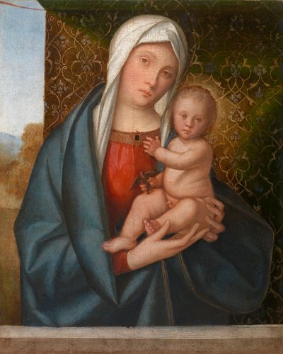 Madonna und Kind mit einem Vogel von Boccaccio Boccaccino