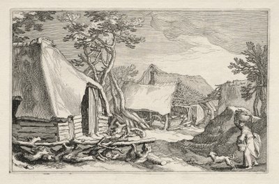 Landschaft mit Bauernhäusern, 1613-1614 von Boetius Adams Bolswert