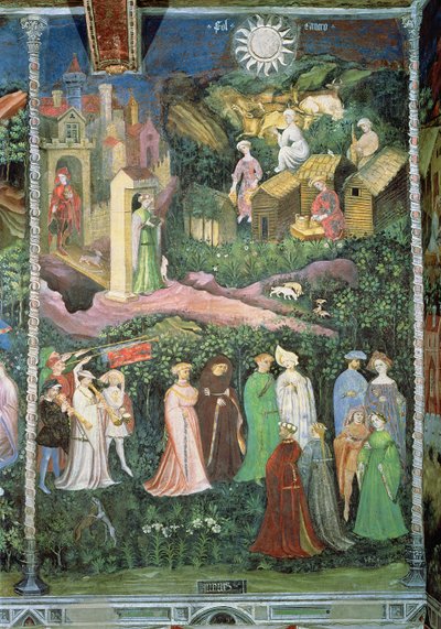 Der Monat Juni, ca. 1400 von Bohemian School