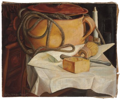 Stillleben mit Kerze von Boris Dmitrievich Grigoriev