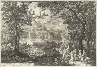 Landschaft mit Martyrium des heiligen Stephanus von Boëtius Adamsz. Bolswert
