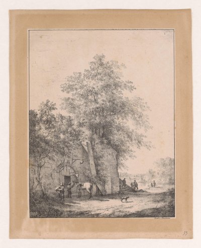 Landschaft mit Gasthaus von Bruno van Straaten (I)