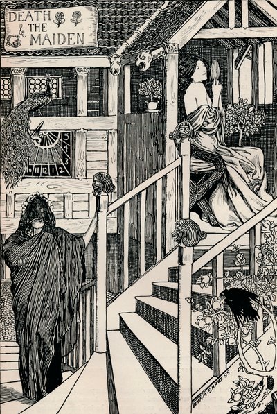 Tod und das Mädchen, 1895 von Byam Shaw