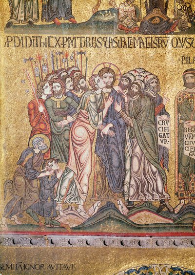 Der Kuss des Judas (Mosaik) von Byzantine