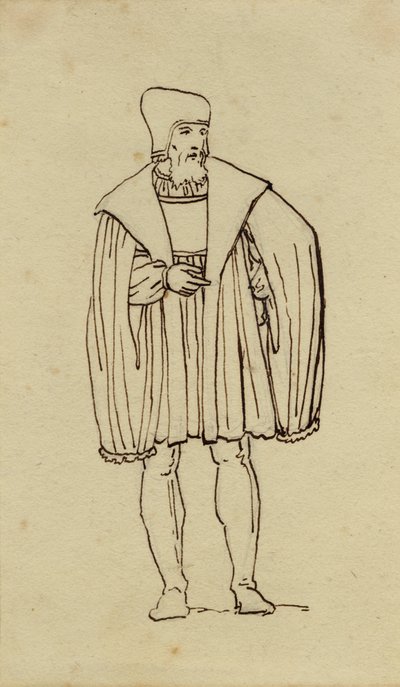 Studie einer Tracht aus dem 16. Jahrhundert von Christoffer Wilhelm Eckersberg