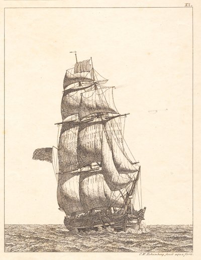 Eine nordamerikanische Brigg von Christoffer Wilhelm Eckersberg