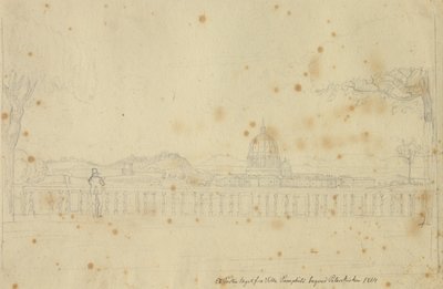 Parti fra Villa Pamphili mod Peterskirken von Christoffer Wilhelm Eckersberg