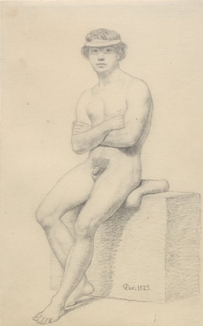 Sitzender männlicher Modell von Christoffer Wilhelm Eckersberg