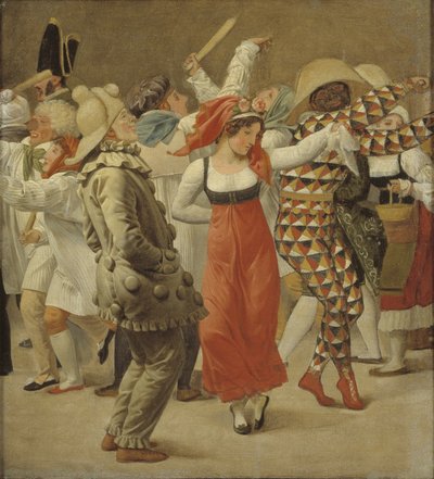 Der Karneval in Rom. Fragment von Christoffer Wilhelm Eckersberg