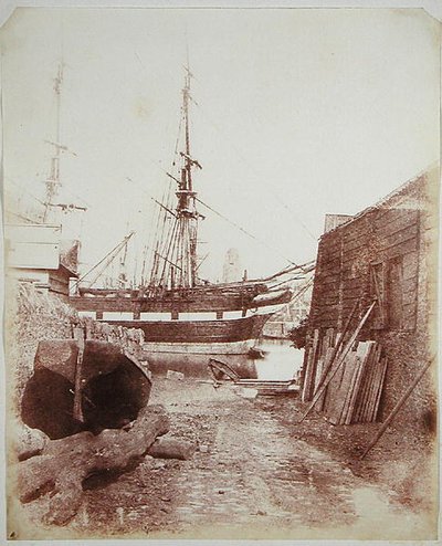 Fluss- und Kai-Szene um 1846 von Calvert Richard Jones