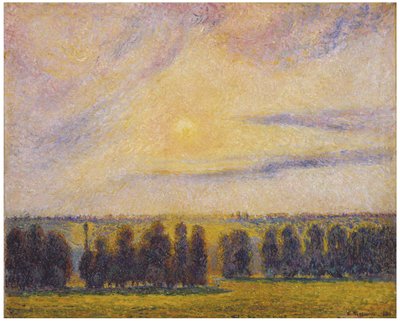 Sonnenuntergang in Eragny von Camille Jacob Pissarro