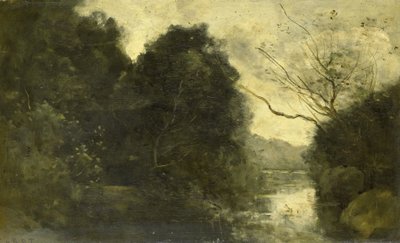 Teich im Wald von Camille Corot