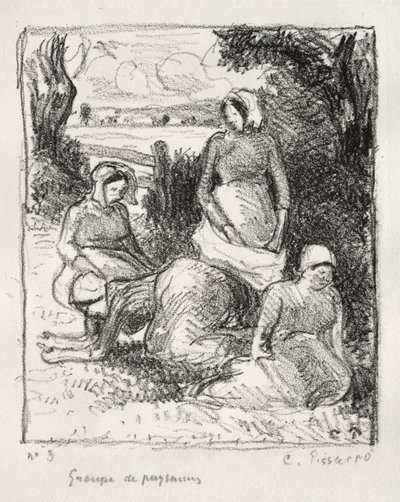Gruppe von Bauern, ca. 1896 von Camille Jacob Pissarro