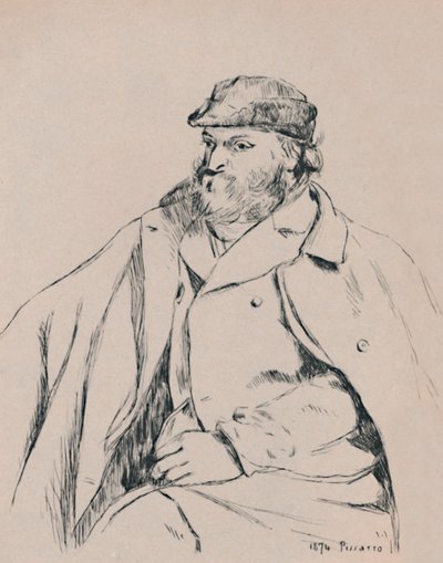 Porträt von Cézanne von Camille Jacob Pissarro