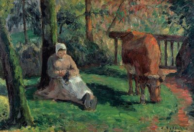 Hirtin, Montfoucault, 1875 von Camille Jacob Pissarro