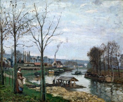 Die Wäscherei, Port Marly, 1872 von Camille Jacob Pissarro