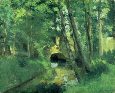 Die kleine Brücke, Pontoise, 1875 von Camille Jacob Pissarro