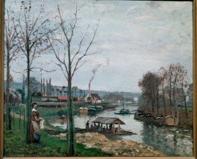 Das Waschhaus in Port Marly von Camille Jacob Pissarro