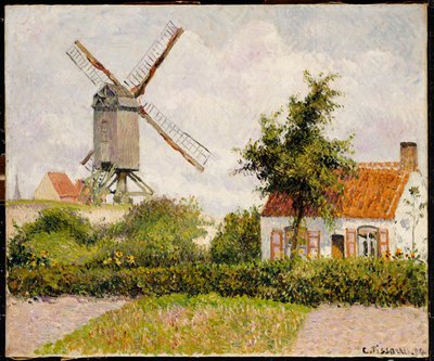 Windmühle in Knokke, Belgien, 1894 von Camille Jacob Pissarro