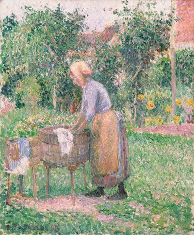 Eine Wäscherin in Éragny, 1893 von Camille Jacob Pissarro