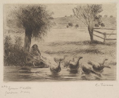 Gänsemagd von Camille Jacob Pissarro