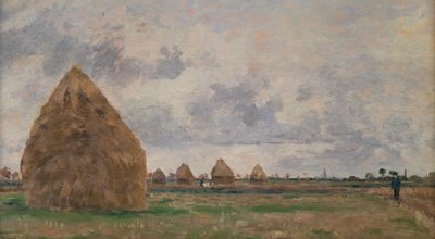 Landschaft mit Heuhaufen von Camille Pissarro