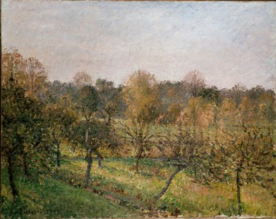 Sonnenuntergang in Eragny-sur-Epte, Herbst, 1902 von Camille Pissarro