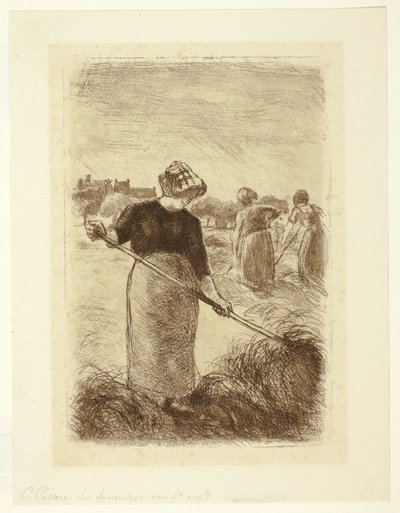 Frauen beim Heuwenden von Camille Pissarro
