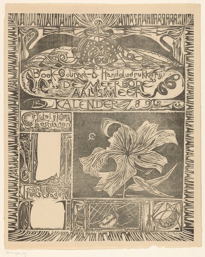 Kalenderblatt 1893 von Carel Adolph Lion Cachet