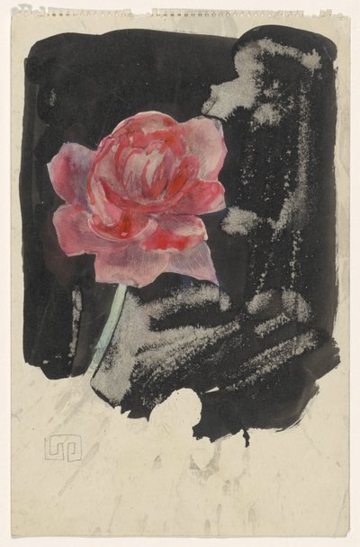 Rote Rose von Carel Adolph Lion Cachet