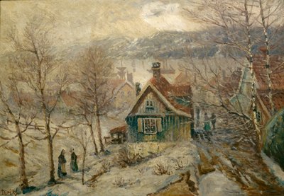 Küstenlandschaft mit Haus von Carl Edvard Diriks