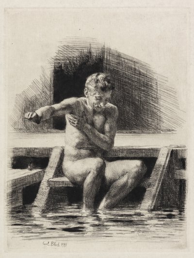 Der badende Mann von Carl Bloch