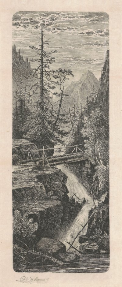 Wasserfall, Rocky Mountains von Carl C. Brenner