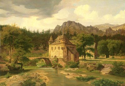 Schloss in den Bergen, 1835 von Carl Dahl