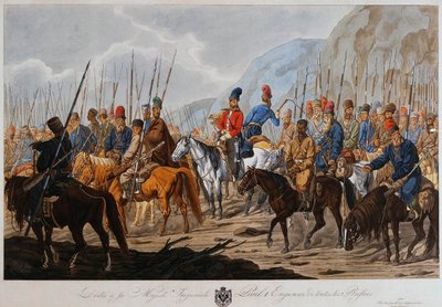 Russische Kosaken auf dem Marsch von Carl Ernst Christoph Hess