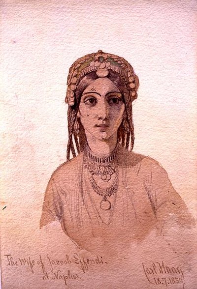 Die Frau von Jacob Effendi in Naplus von Carl Haag