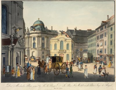 Der Michaelsplatz gegen die K.K. Burg von Carl Schütz